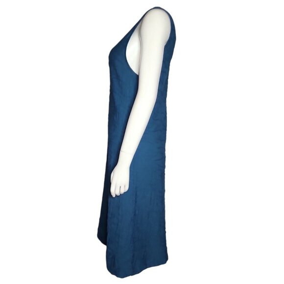 TOAD & CO Blue Sleeveless Pullover Textured Dress Womens SIze L Large *FLAW READ - Picture 2 of 7